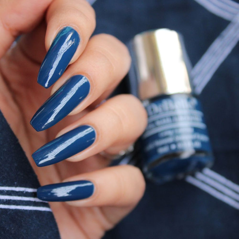 DeBelle Gel Nail Lacquer Bleu Allure | Navy Blue Nail Polish - 8ml
