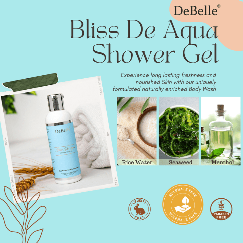 DeBelle Gel Douche Shower Gel Combo of 2 (Bliss De Aqua) - DeBelle Cosmetix Online Store