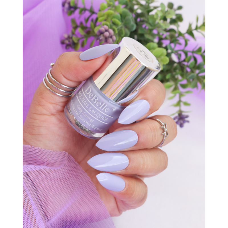 Elegant shade-DEBelle gel nail color Blueberry Bliss . Available at DeBelle Cosmetix online store.