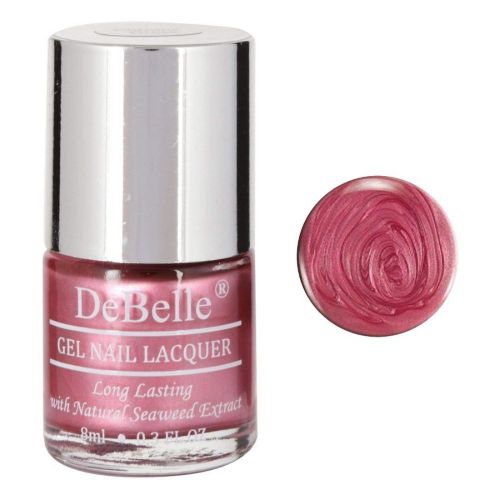 Pretty pink on your nails with DeBelle gel nail color  Chrome Glaze. Shop online at DeBelle Cosmetix online store.