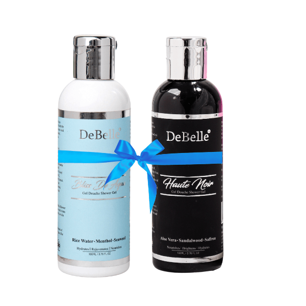 DeBelle Gel Douche Shower Gel Combo of 2 (Haute Noir  & Bliss De Aqua) - DeBelle Cosmetix Online Store