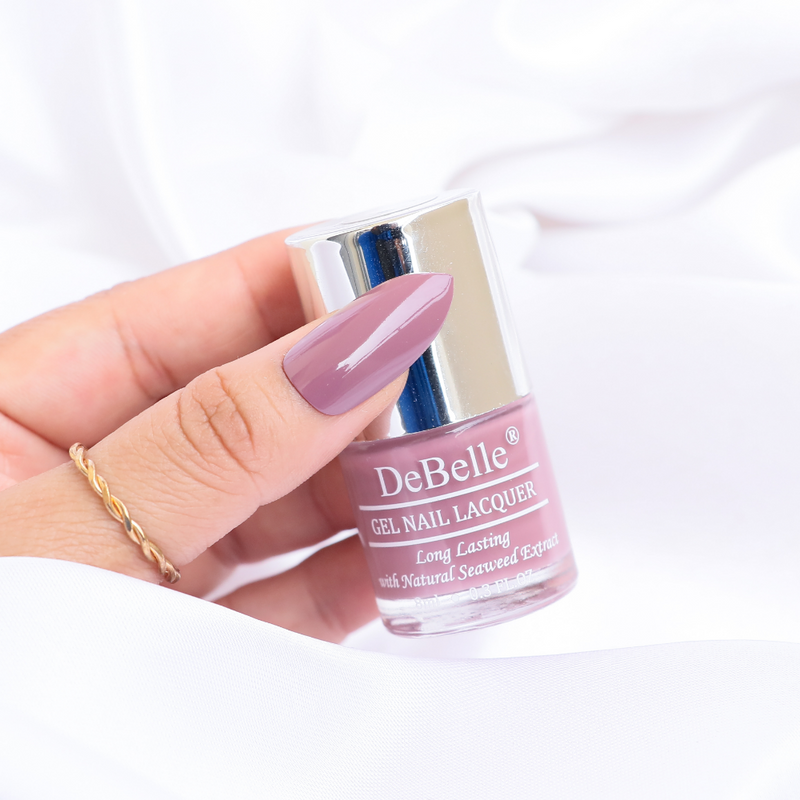 look dainty with Debelle gel nail color Majestique on your nails. Available at DeBelle Cosmetix online store.