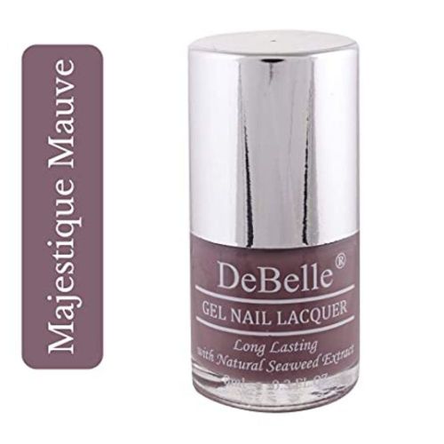 The mauve shade -DeBelle gel nail color Majestique Mauve. Available at Debelle Cosmetix online store with COD facility.