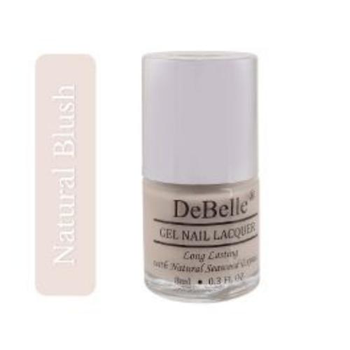 The beige shade-DeBelle gel nail color Natural Blush. Available at DEBelle Cosmetix online store at affordable price.