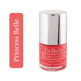 The coral red-_DeBelle gel nail co9lor Princess Belle. Buy online from the comfort of your home at DEBelle Cosmetix online store.