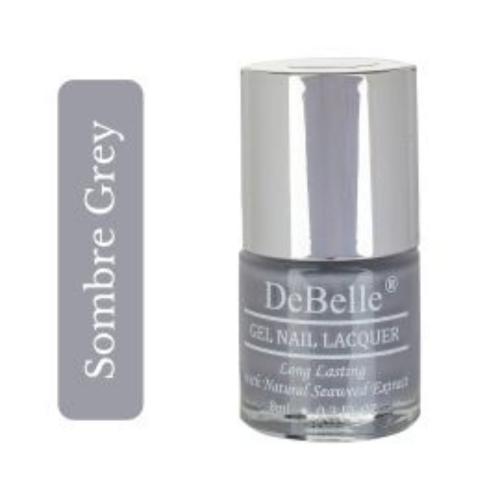 DeBelle Gel Nail Lacquer Sombre Grey - (Light Grey Nail Polish), 8ml