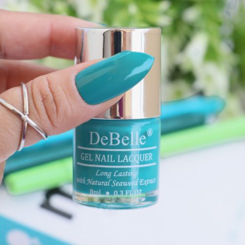 Picture pretty nails with DeBelle gel nail color Royale Cocktail.Shop online at DeBelle Cosmetix online store.