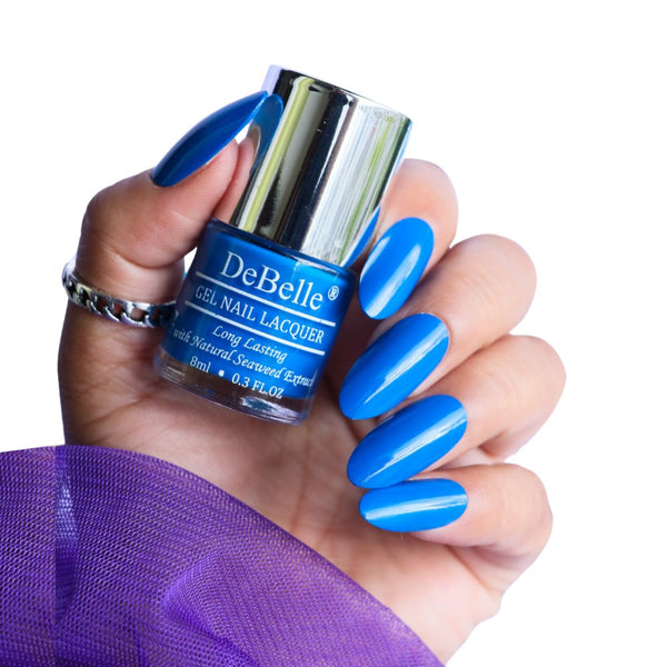 DeBelle Gel Nail Lacquer Velvette Truffle (Sapphire Blue), 8ml - DeBelle Cosmetix Online Store
