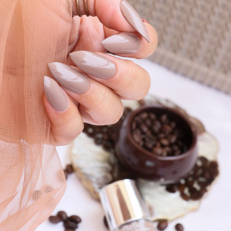 DeBelle Gel Nail Lacquer Coco Bean - (Light Brown Nail Polish), 8ml