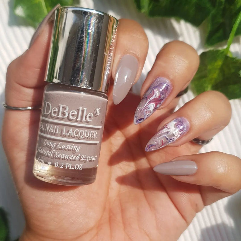DeBelle Gel Nail Lacquer Natalie Rhapsody (Dark Taupe Nail Polish), 6 ml - DeBelle Cosmetix Online Store