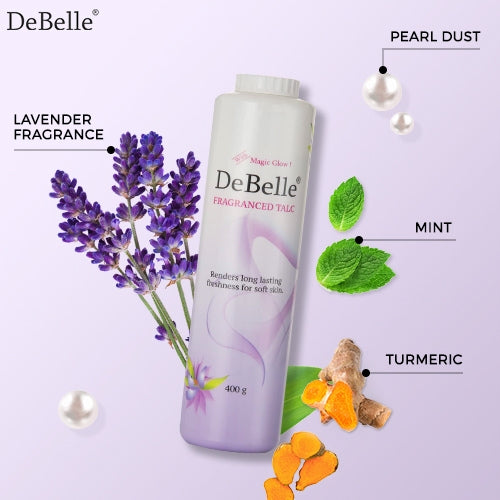 DeBelle Fragranced Talcum Powder 400gm - DeBelle Cosmetix Online Store