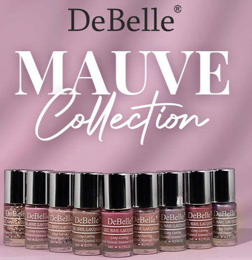 DeBelle Gel Nail Polish All Mademoiselle Mauve Collection Combo of 9 - DeBelle Cosmetix Online Store