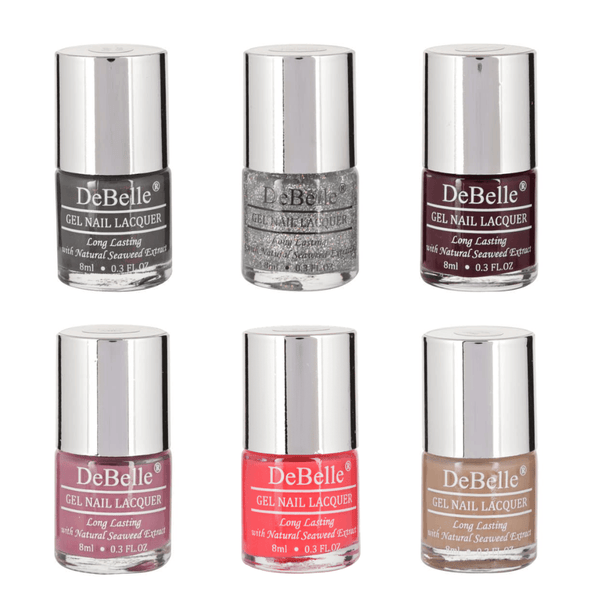 The perfect gift-DeBelle gel nail lacquer set of six. Available at DeBelle Cosmetix online store with COD facility