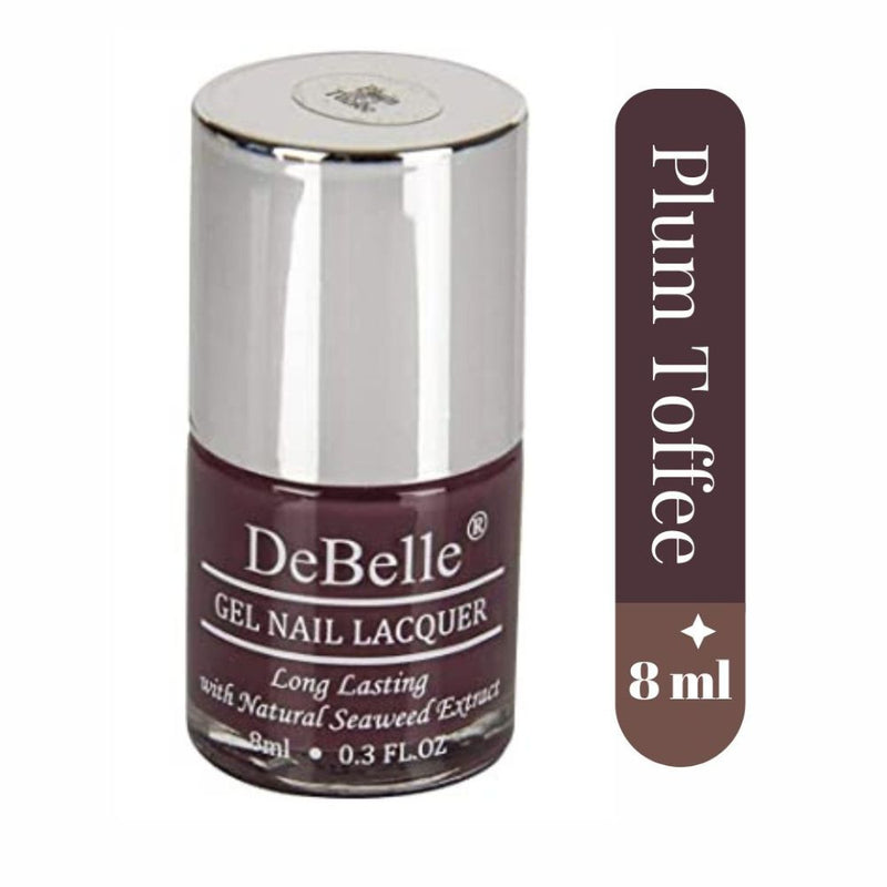 DeBelle Gel Nail Lacquers Combo of 2(Scarlet Ruby,Plum Toffee)