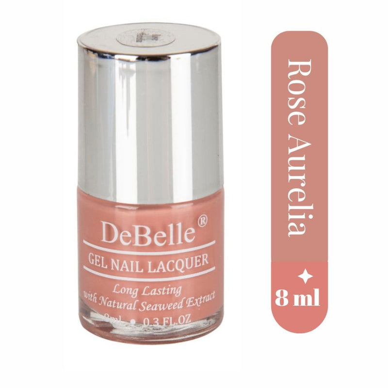 DeBelle Gel Nail Lacquer Rose Aurelia - (Pink Mauve Nail Polish), 8ml