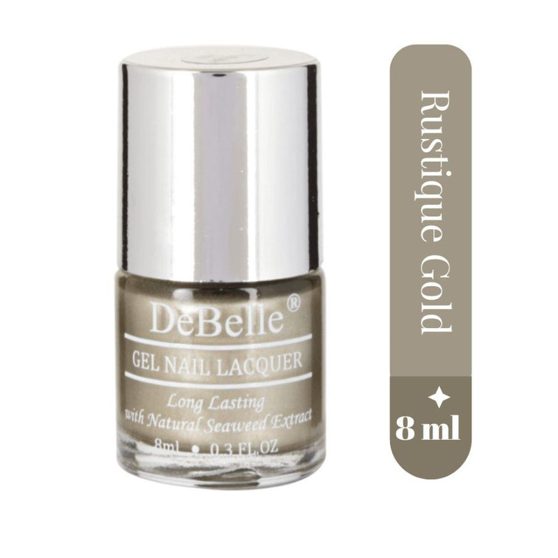 DeBelle Fleur De Pearl Gift Set of 2 Nail Polishes (Vintage Frost & Rustique Gold)