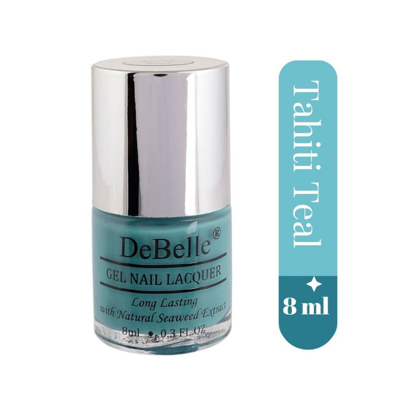 DeBelle Gel Nail Lacquer Tahiti Teal - (Teal Blue Nail Polish), 8ml