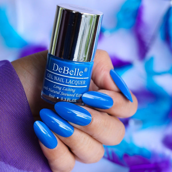 DeBelle Gel Nail Lacquer Velvette Truffle (Sapphire Blue), 8ml