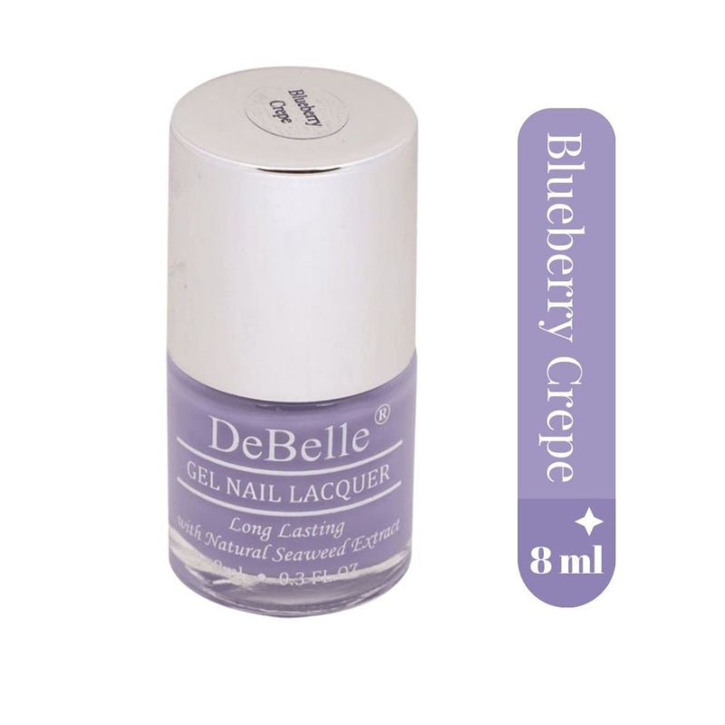 DeBelle Gel Nail Lacquer Blueberry Crepe (Periwinkle Nail Polish), 8ml