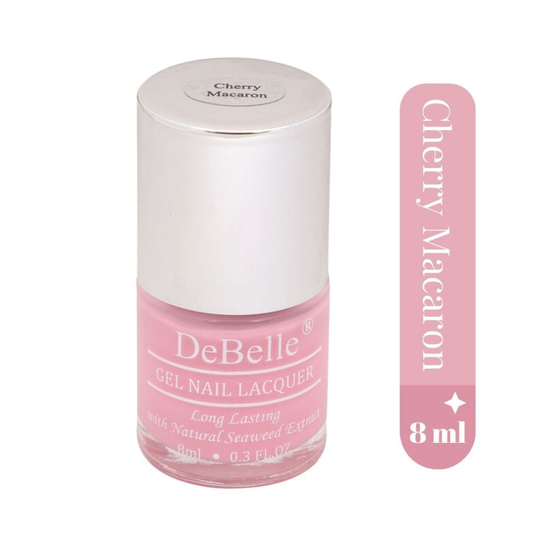 DeBelle Gel Nail Lacquer Cherry Macaron (Powder Pink Nail Polish), 8ml
