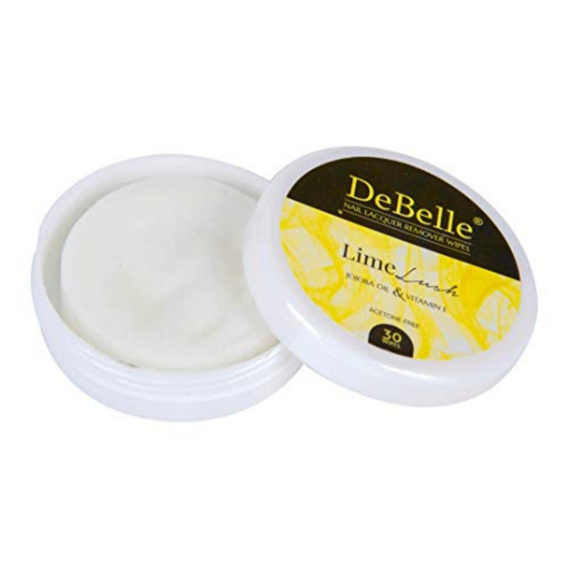 DeBelle Gel Nail Lacquer Ophelia & Lime Lush Nail Lacquer Remover Wipes Combo