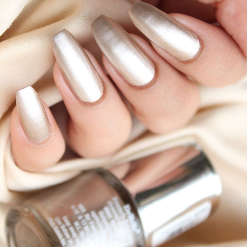 DeBelle Gel Nail Lacquer Chrome Beige - (Metallic Beige Nail Polish), 8ml