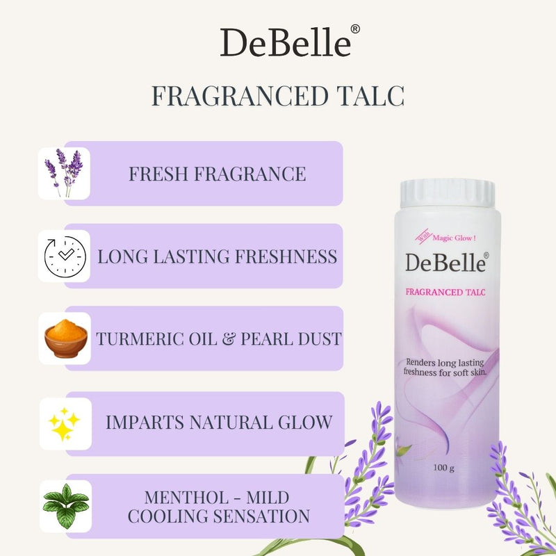 DeBelle Fragranced Talc Combo of 2 (100g each)