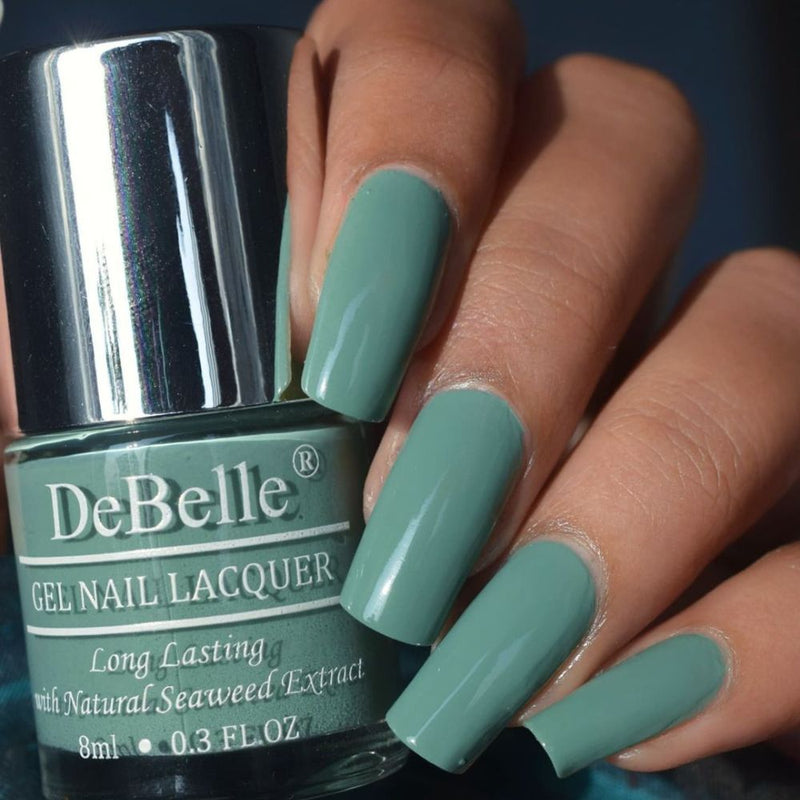 DeBelle Gel Nail Lacquer Asparagus Fern (Sea Green Nail Polish), 8ml