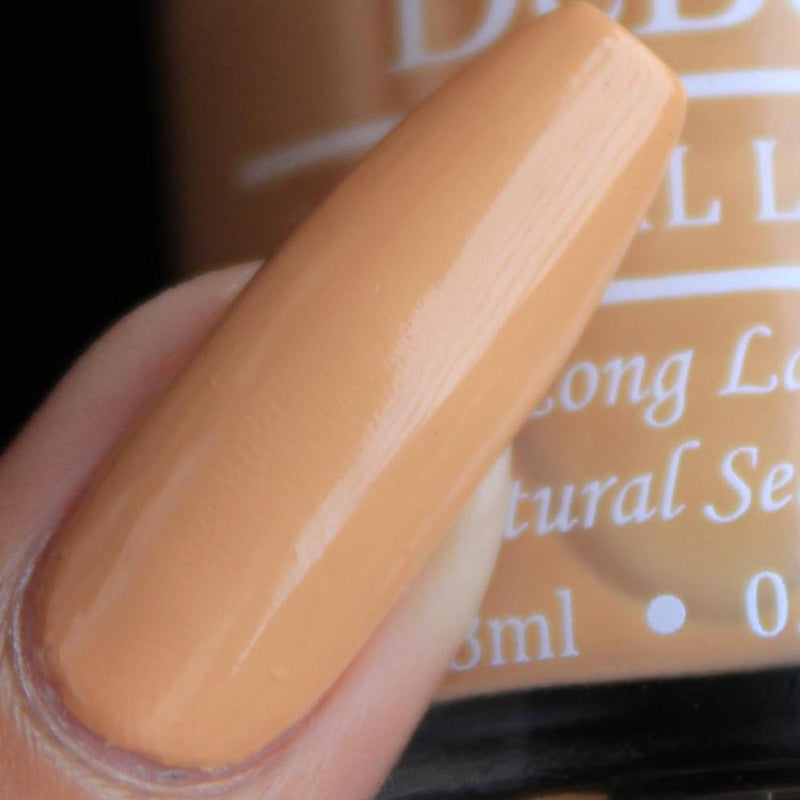 DeBelle Gel Nail Lacquer Almond Blush - Pastel Orange Brown Nail Polish - 8ml