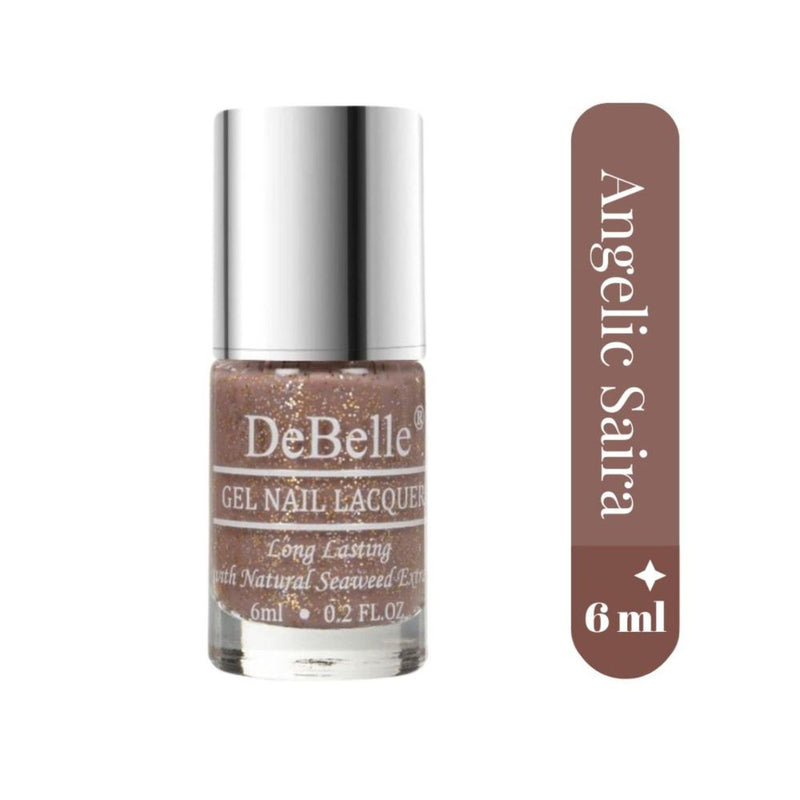 DeBelle Gel Nail Lacquers Combo of 2 - Inspiring Ira & Angelic Saira (6 ml each)