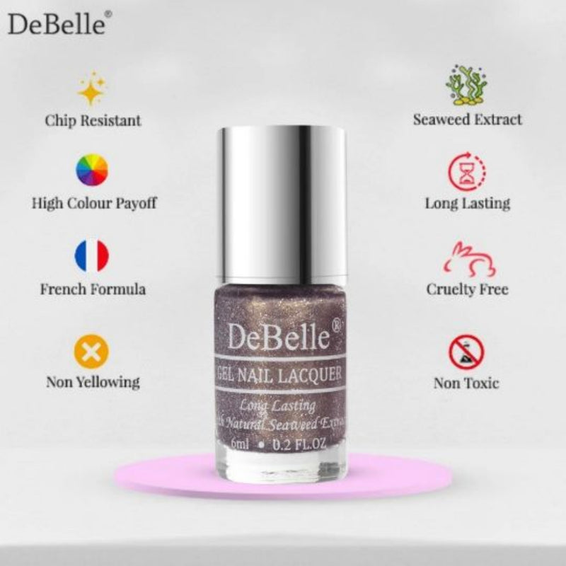 DeBelle Gel Nail Lacquers Combo of 2 - Appealing Aura & Magnetic Madelyn (6 ml each)