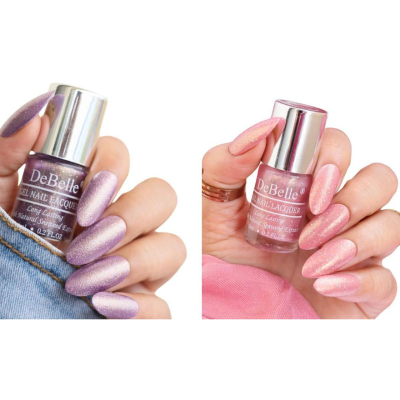 DeBelle Gel Nail Lacquers Combo of 2 - Appealing Aura & Magnetic Madelyn (6 ml each)