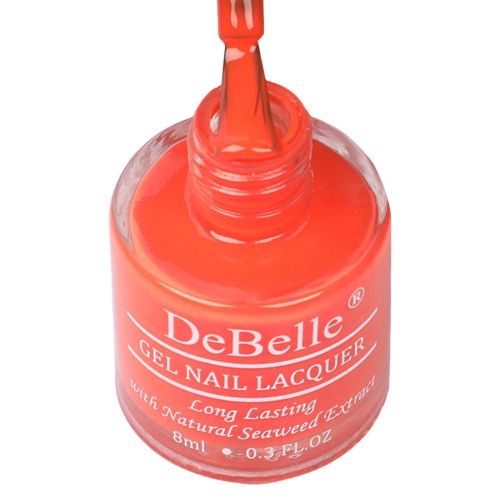 DeBelle Gel Nail Lacquer Apricot Brulee (Dusty Orange Nail Polish), 8ml