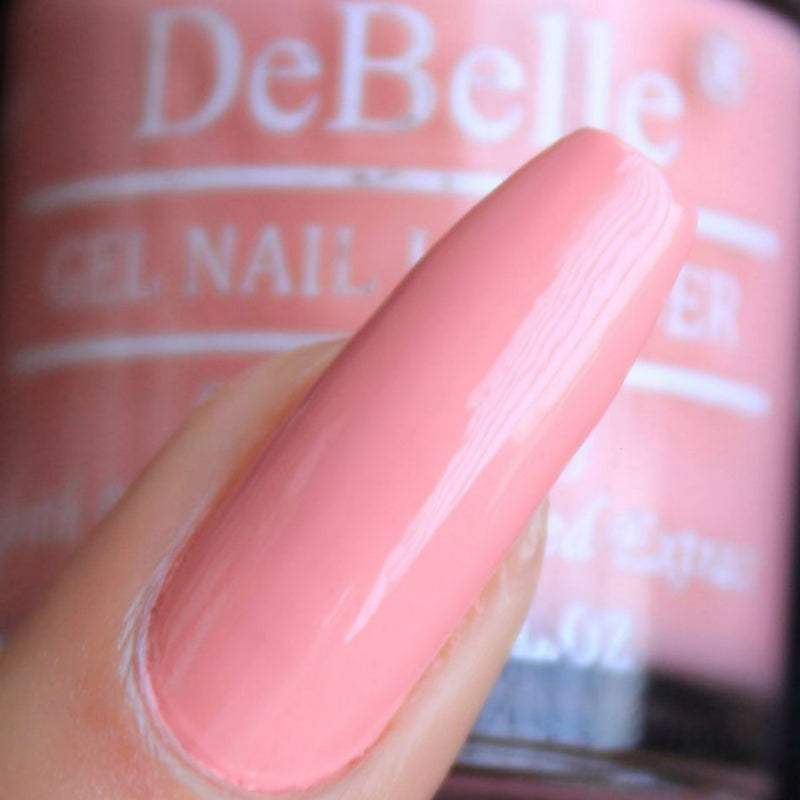 DeBelle Gel Nail Lacquers Combo of 3 Chrome Beige (Metallic Beige) , Roselin Fiesta (Metallic Rose Pink) and Apricot Dew (Pastel Pale Pink)