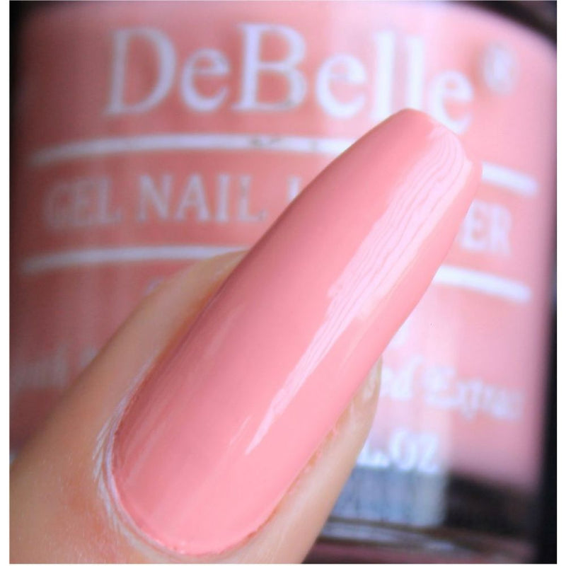 DeBelle Gel Nail Lacquers Combo of 3 Chrome Beige (Metallic Beige) , Roselin Fiesta (Metallic Rose Pink) and Apricot Dew (Pastel Pale Pink)