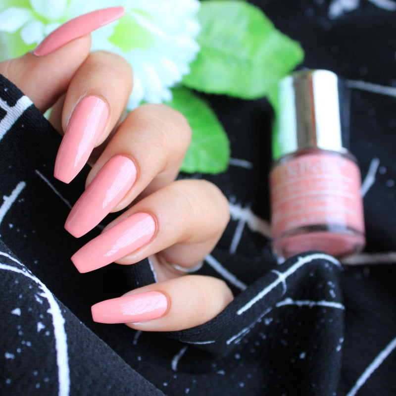 DeBelle Gel Nail Lacquer Apricot Dew - (Pastel Pink Nail Polish), 8ml