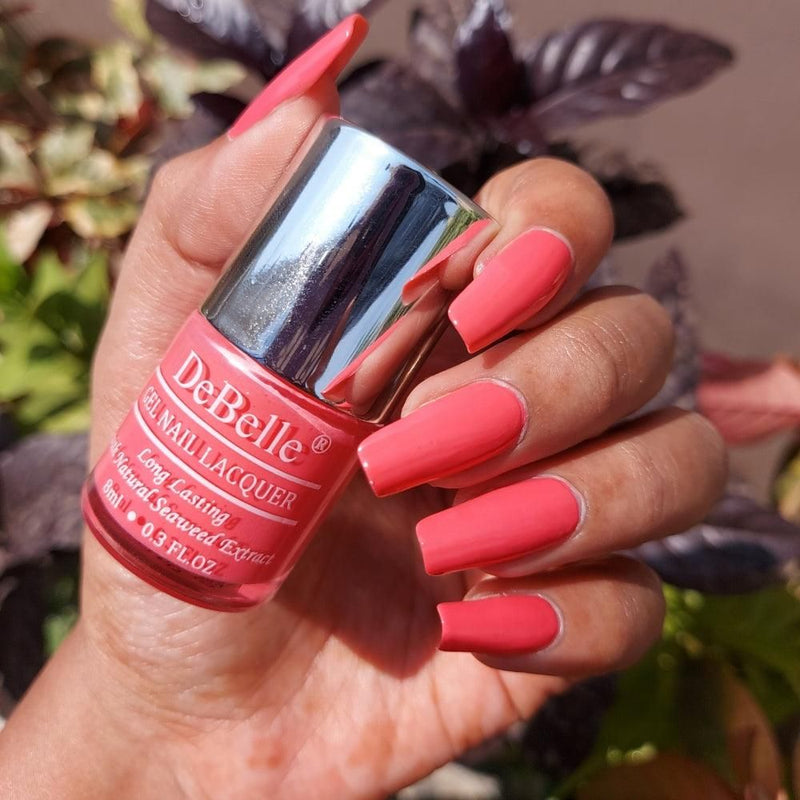 DeBelle Gel Nail Lacquer BeBe Kiss - (Hot Pink Nail Polish), 8ml - DeBelle Cosmetix Online Store