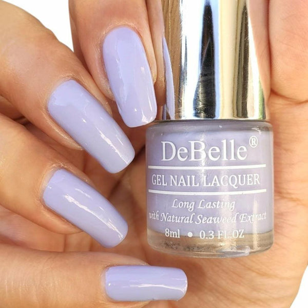 DeBelle Gel Nail Lacquer Blueberry Bliss | Pastel Purple Nail Polish - 8ml - DeBelle Cosmetix Online Store