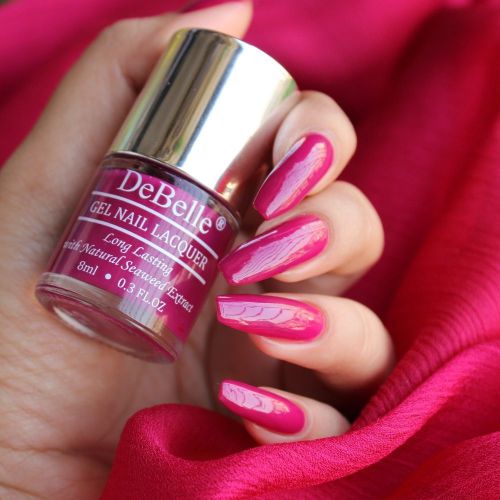 DeBelle Gel Nail Lacquer Camellia Berry - (Viva Majenta Nail Polish), 8ml