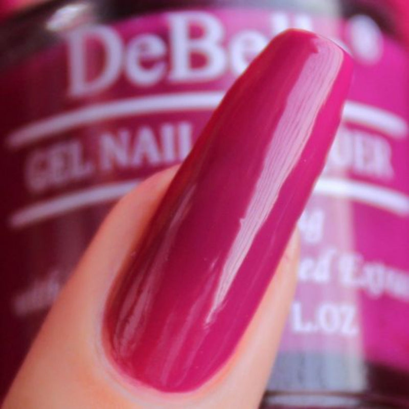 DeBelle Gel Nail Lacquer Camellia Berry - (Viva Majenta Nail Polish), 8ml