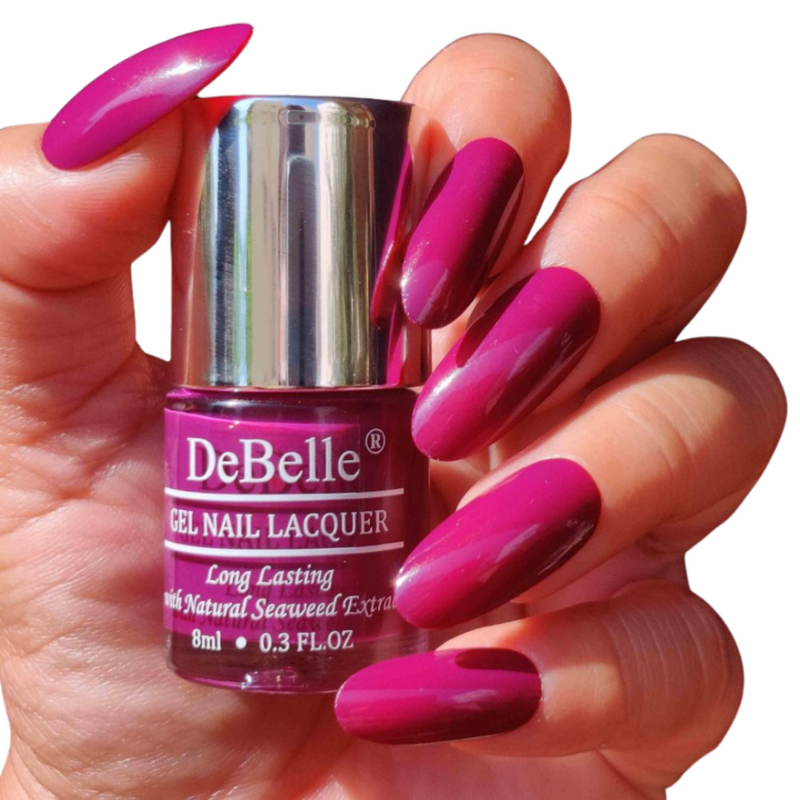 DeBelle Gel Nail Lacquer Camellia Berry - (Viva Majenta Nail Polish), 8ml