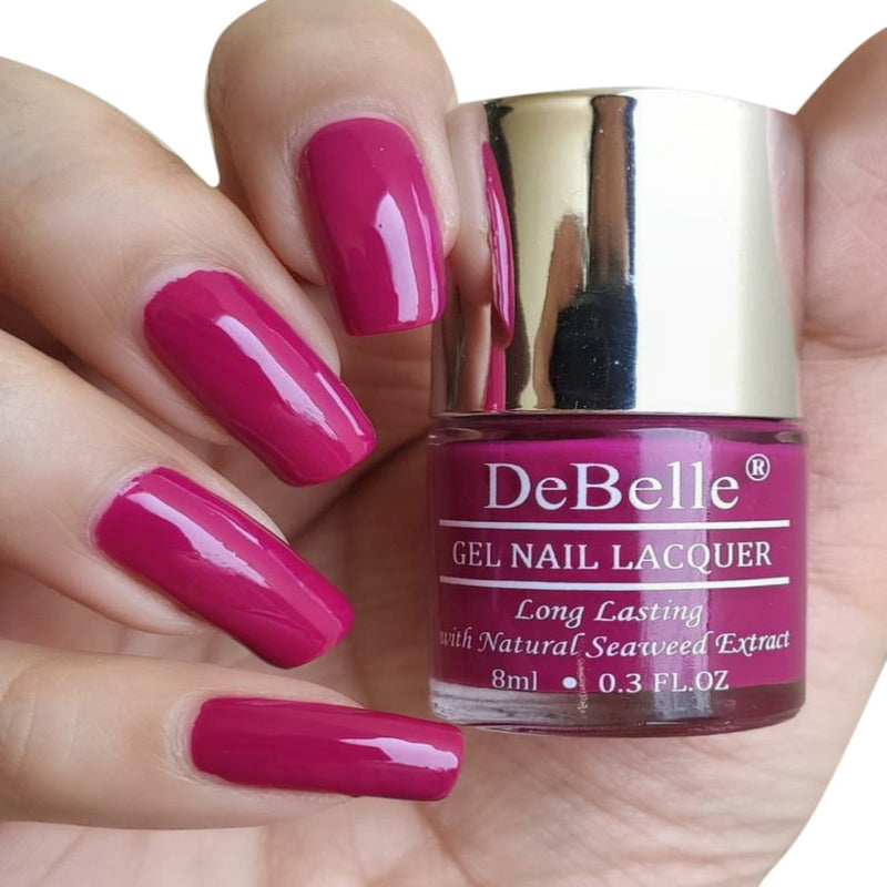 DeBelle Gel Nail Lacquer Camellia Berry - (Viva Majenta Nail Polish), 8ml - DeBelle Cosmetix Online Store