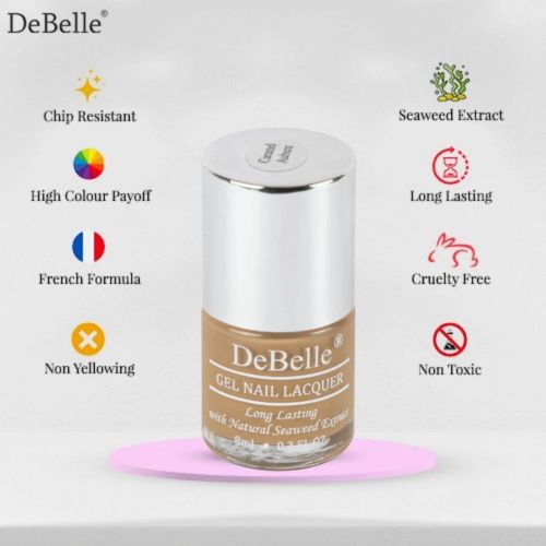 DeBelle Gel Nail Lacquers  Combo set of 5- Mocha Chocolate Pastels