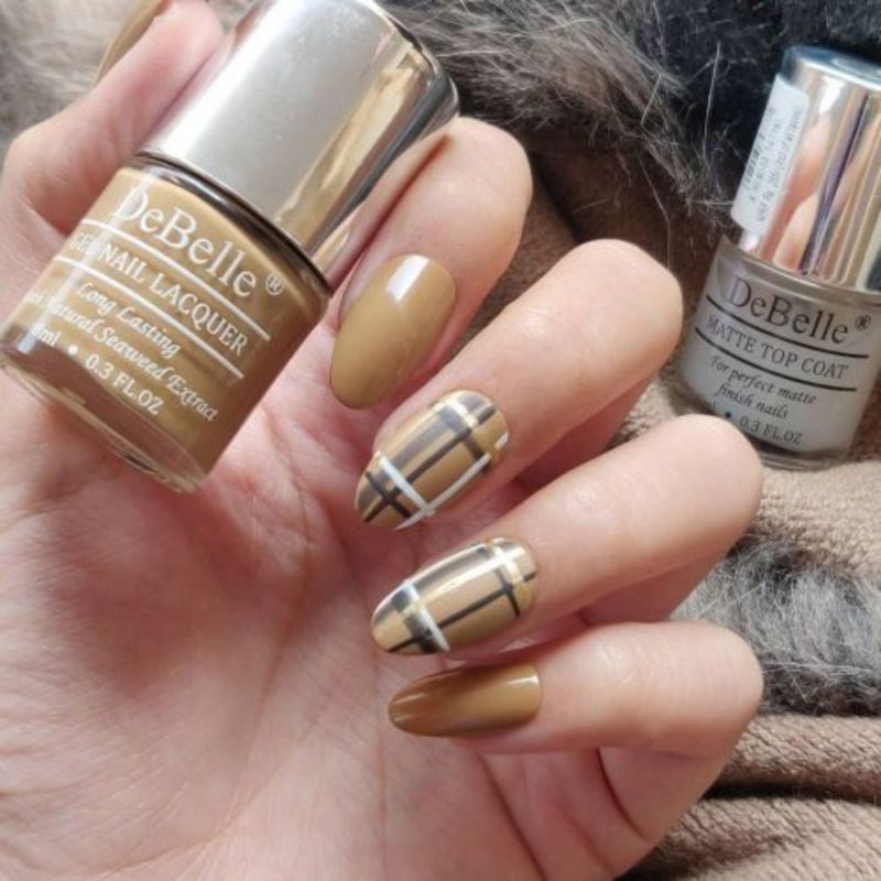 DeBelle Gel Nail Lacquer Caramel Auburn(Caramel Brown Nail Polish), 8ml