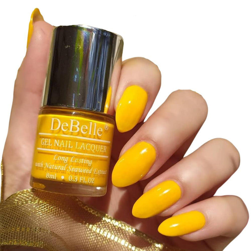 DeBelle Gel Nail Lacquer Caramelo Yellow - (Bright Yellow Nail Polish), 8ml