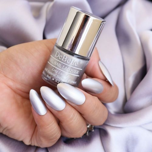 DeBelle Gel Nail Lacquer Chrome Silver - (Metallic Silver Nail Polish) , 8ml