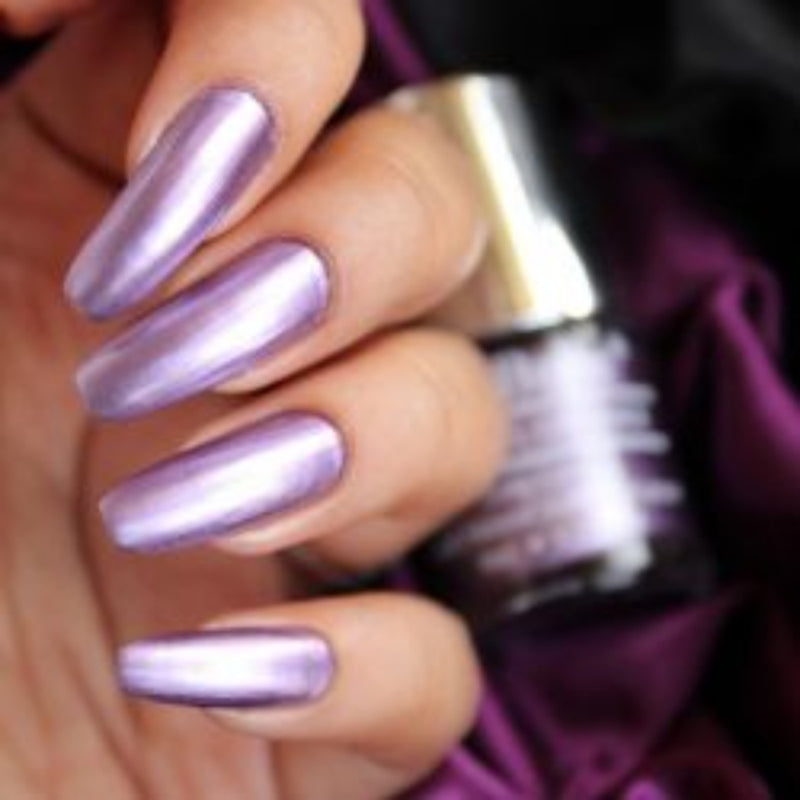 DeBelle Gel Nail Lacquer Chrome Wine - (Metallic Purple Nail Polish), 8ml - DeBelle Cosmetix Online Store