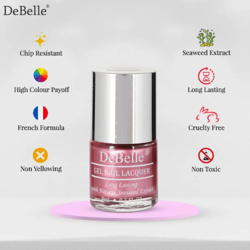 DeBelle Metallic Nail Polish Combo of 2( Chrome Glaze & Chrome Wine)