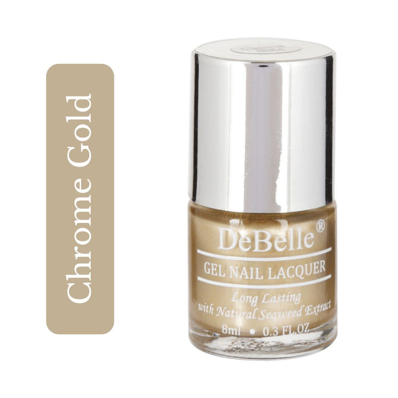 DeBelle Gel Nail Lacquers Chrome Gold & Chrome Silver