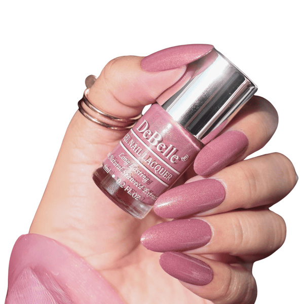 DeBelle Gel Nail Lacquer Classy Chloe (Mauve with Micro Shimmer), 6 ml